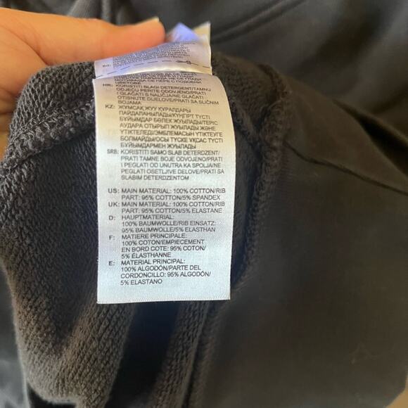 Adidas Originals R.Y.V. Women's Hoodie Black Trefoil Logo Tape Drop Shoulder - Picture 8 of 9